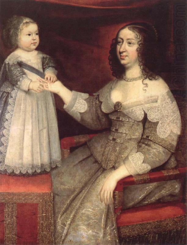 Rembrandt van rijn anne of austria with her louis xiv oil painting picture